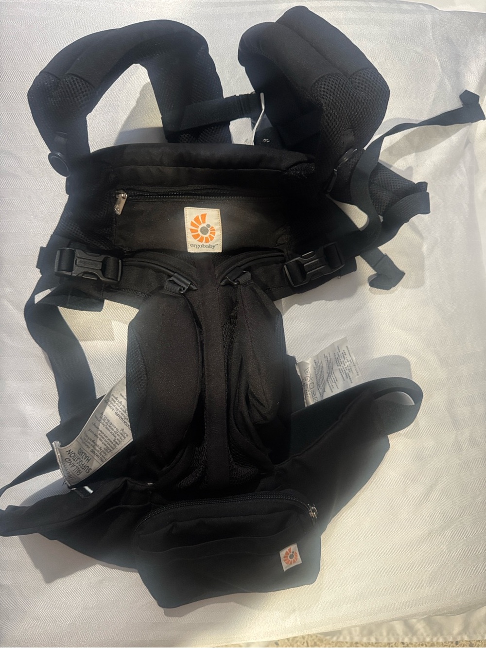 Ergobaby Black with Orange Logo Accent